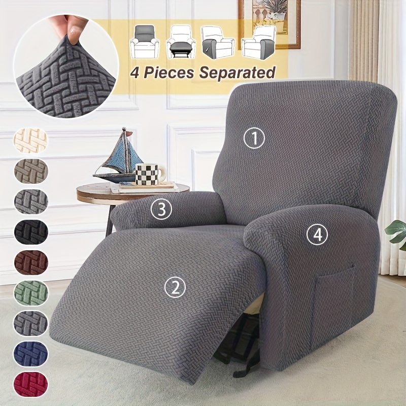 3pcs sherpa fleece sofa armrest cover for recliner chair with