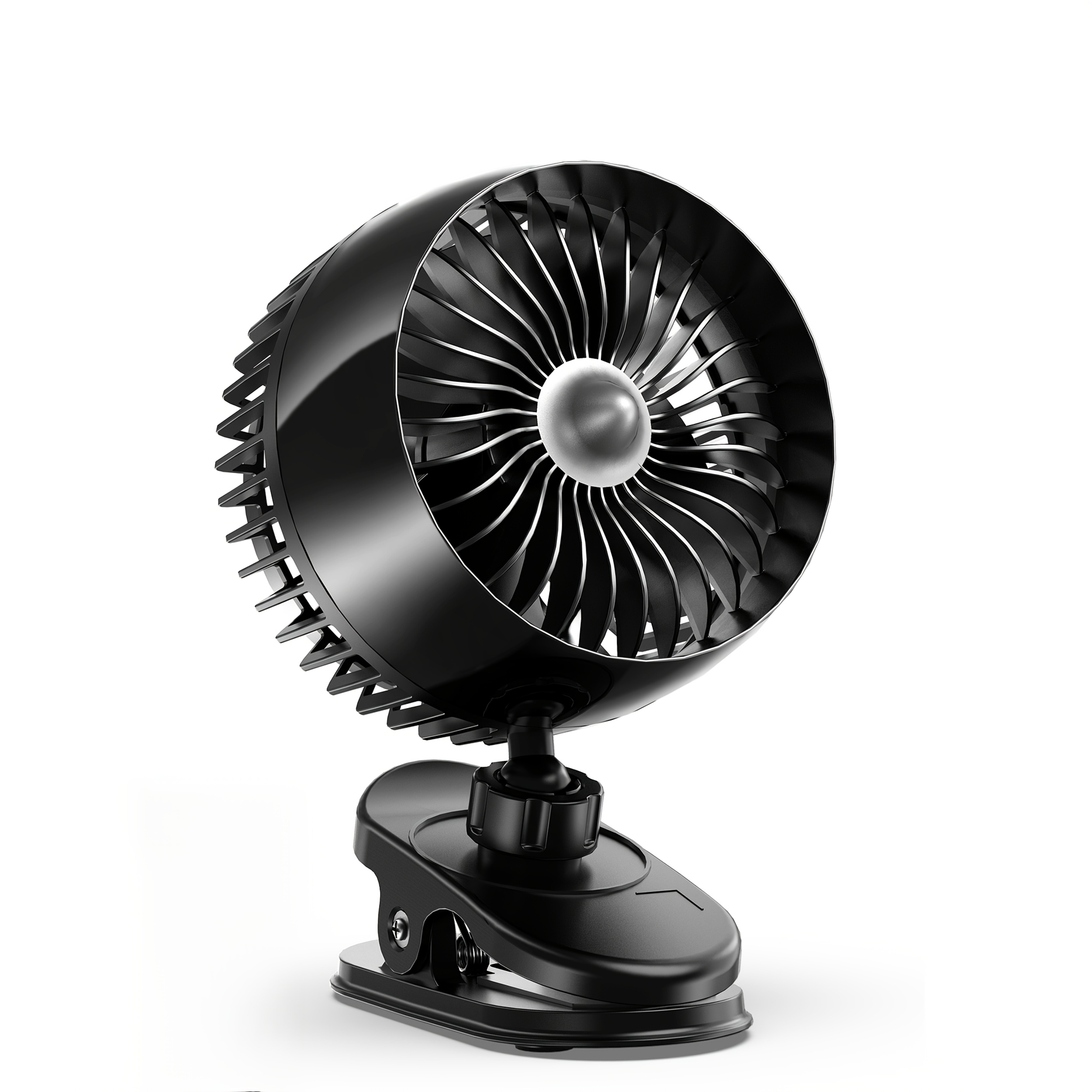 TEMU Usb Portable Clip-on Fan Clamp Fan, Small Desk Fan With Powerful Clamp, Over 360&deg; Adjustable, Usb-c Cable Powered, Mini Personal Office Desktop Fan