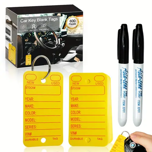 car key tags 600pcs key tags with ring and 2 fine pens commercial plastic key tags car key tags