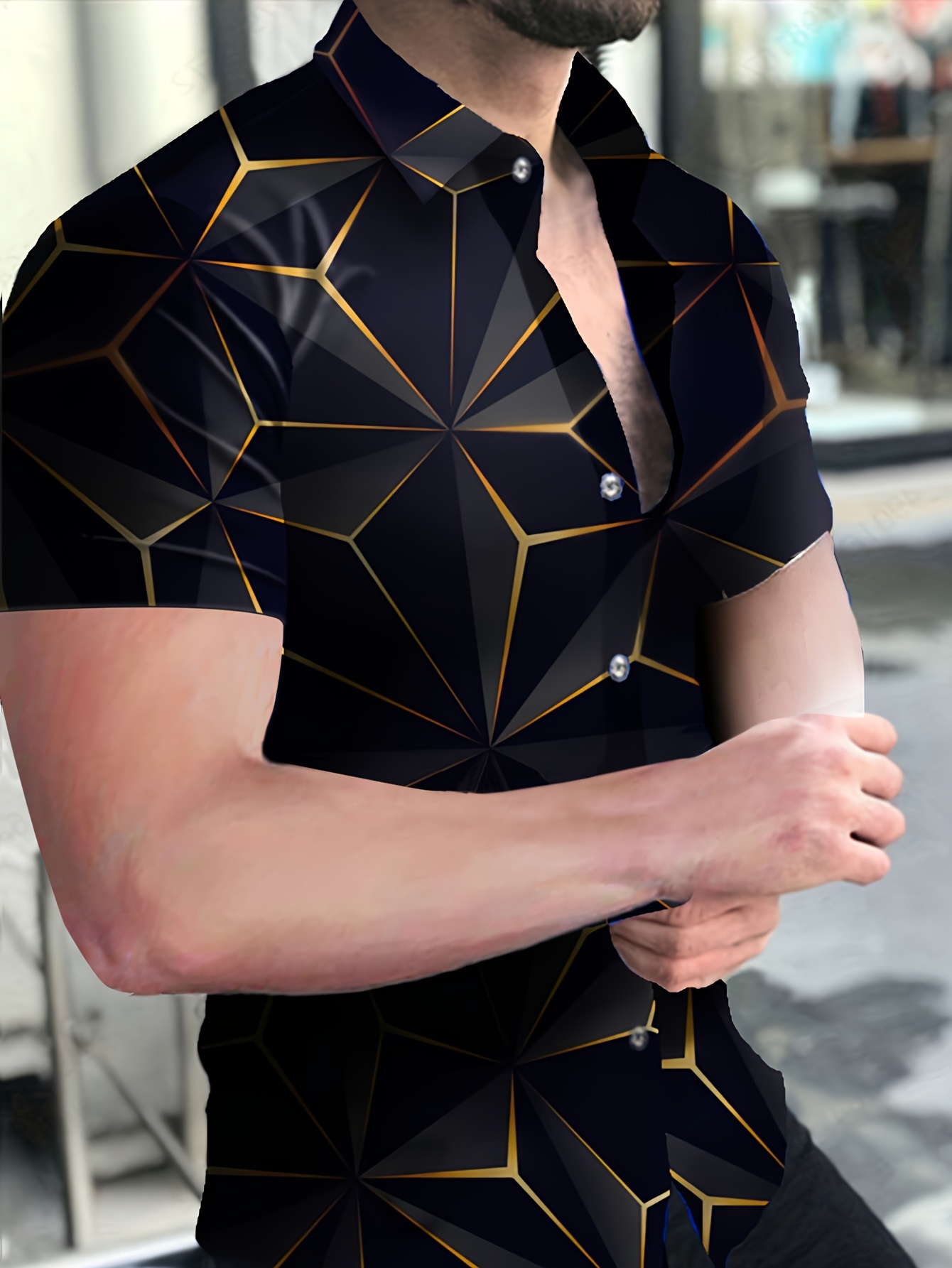 Camisa estampado geometrico hotsell