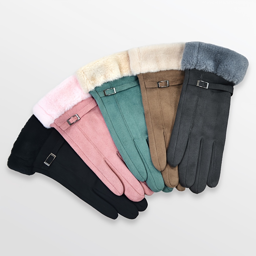 

's Suede Fleece Lined 5- Gloves Touchscreen - Gloves