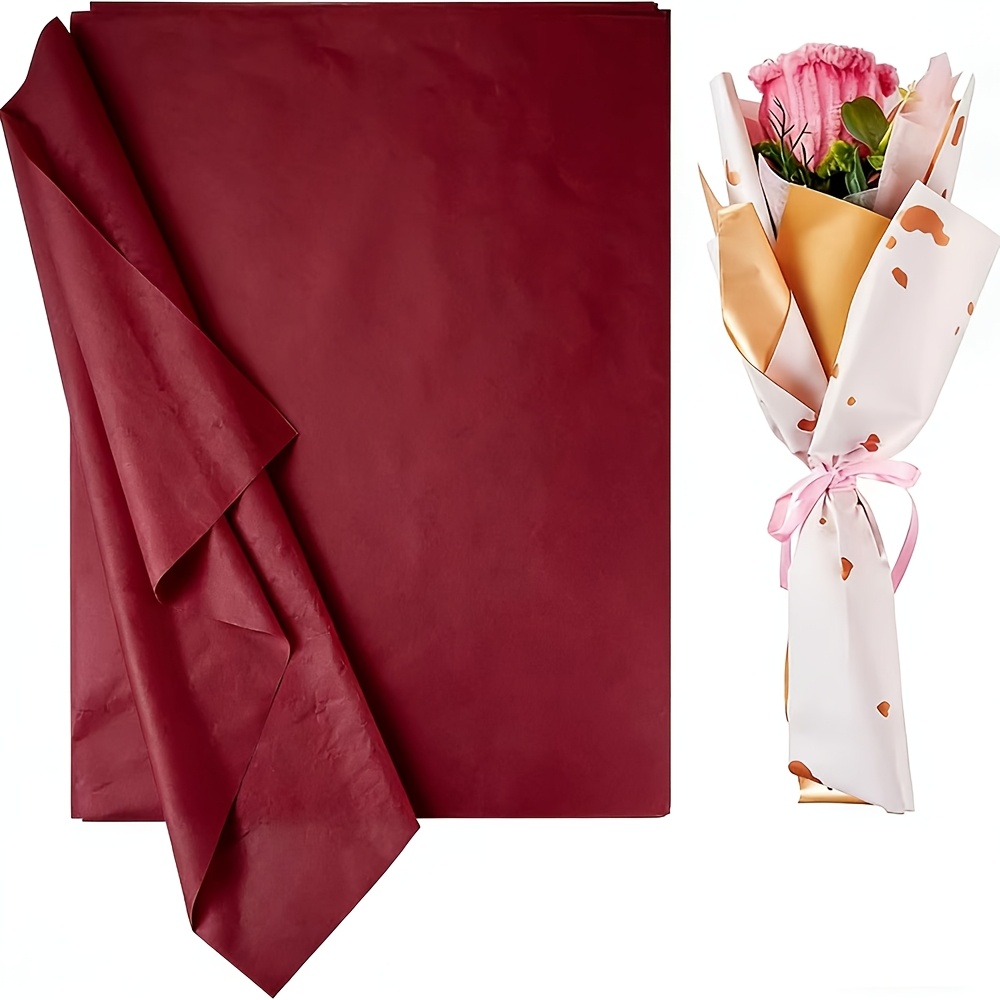 TEMU 52 Blätter Blumen-Geschenkpapier, wasserfestes Strauß-Geschenkpapier, Floristen-Bedarf für Blumensträuße, Feiertags-Geschenkpapier,