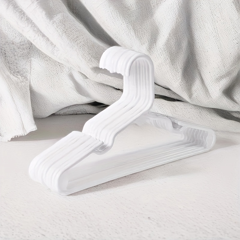 

10 Small Clothes Hangers, Plastic Shirt Hangers Coat Hangers For Closet, White-for Daughter, Son