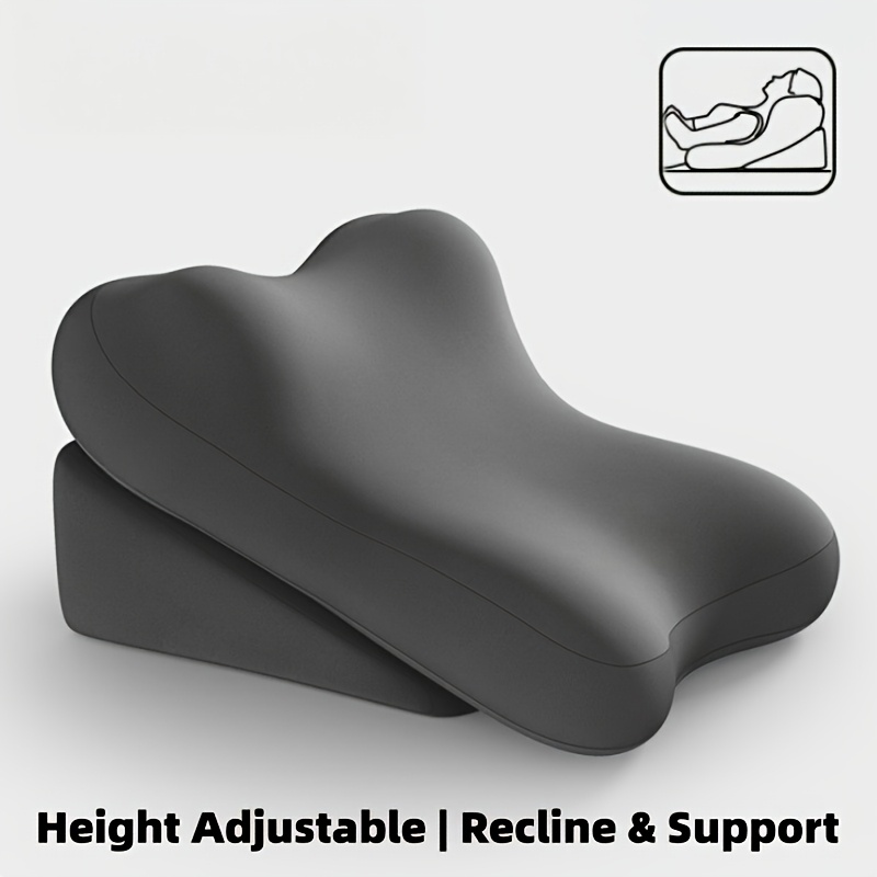 TEMU Turning Aid, Memory Foam Back Support Cushion For Sitting Up In Bed, 2pcs Set Of Adjustable Bed Wedge Pillows, Suitable For Comfortable Reading