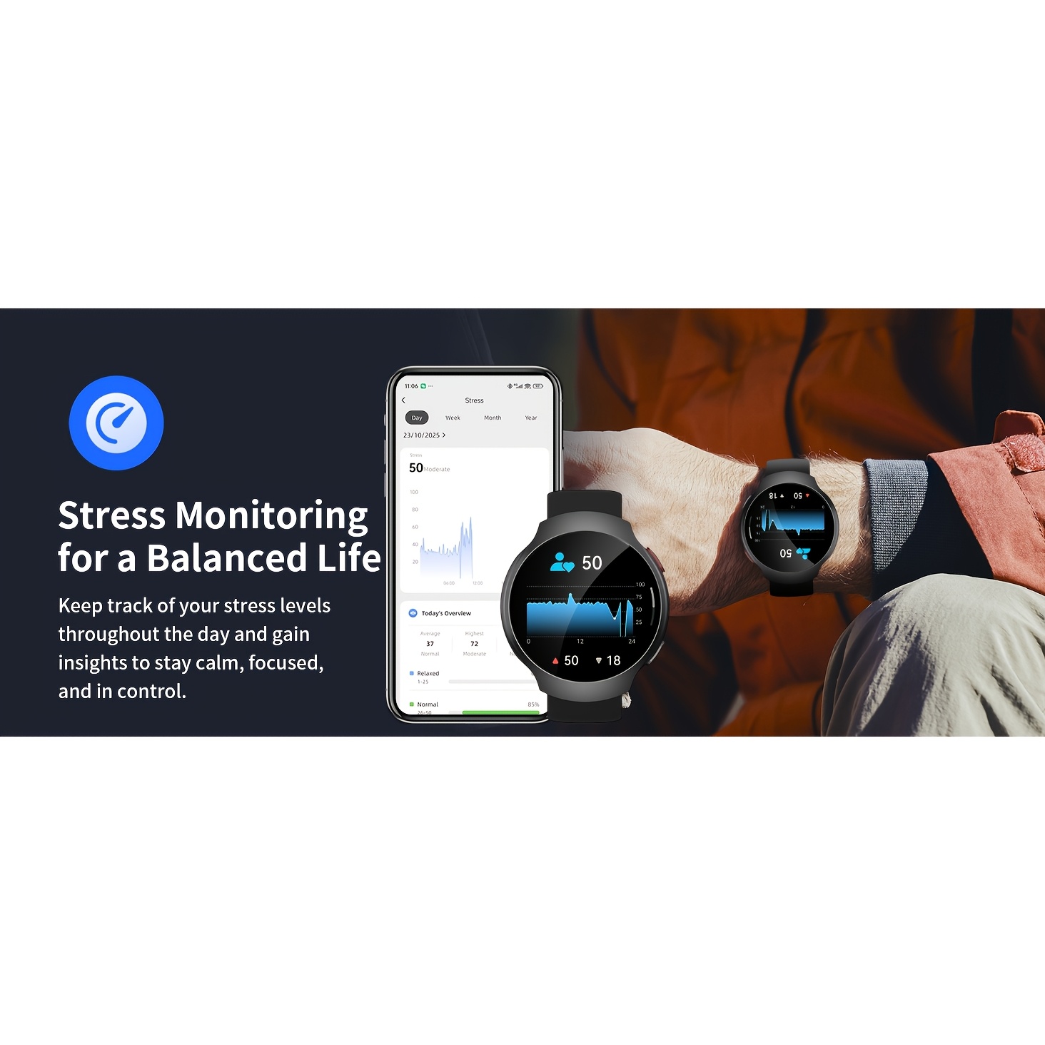 Montre Connectée 2026 avec Chat AI Extérieur et Système de Positionnement GPS, Montre Intelligente pour Femmes et Hommes, Écran AMOLED Courbé de 1,43 Pouces, Montre Sportive, 150+ Modes Sportifs, Appels Sans Fil, Suivi du Sommeil, Double Bracelet en Silicone, Batterie Haute Efficacité 390mAh pour 7