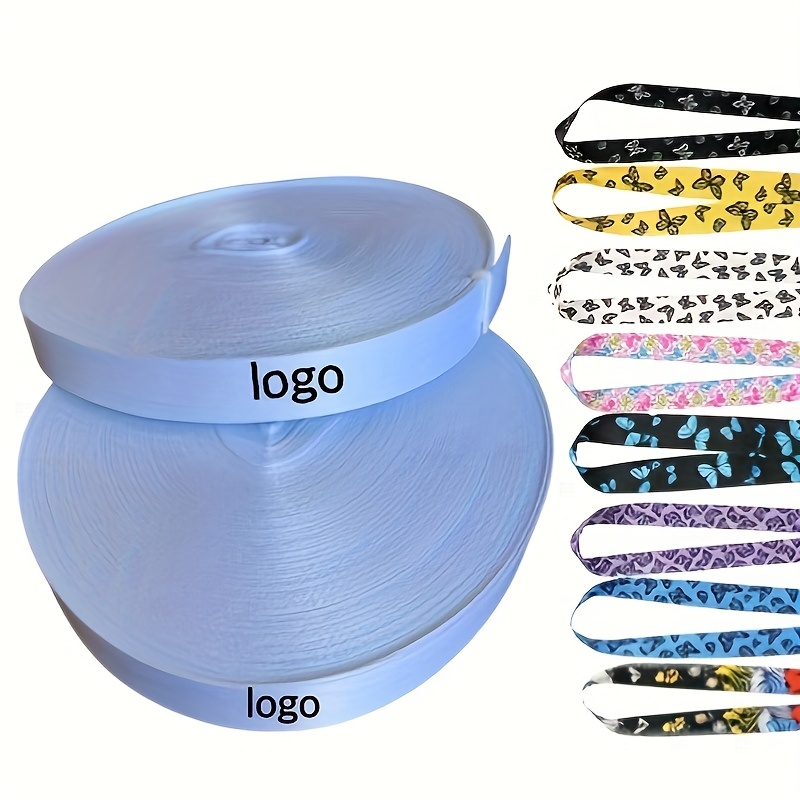 

50 Yards Of " Wide Polyester Heat Transfer Webbing - Ideal For Sublimation Lanyards, Cell Phone Cases, Pet Leashes, And Keychains - Assorted Patterns Including Leopard Print And Floral Designs