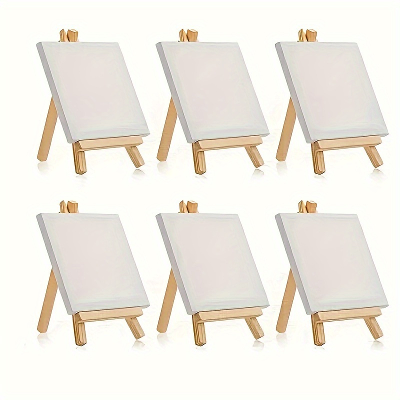 

6pcs Linen Art Boards Easels - Diy Painting For , School Supplies &