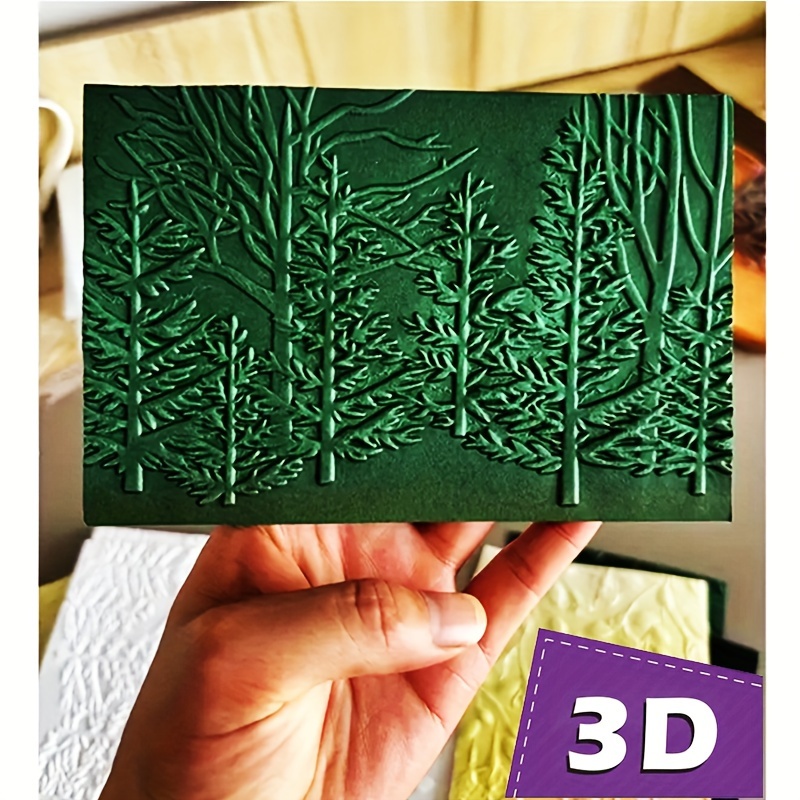 

2024 Latest 3d Embossed Folder, Tool Materials, Diy Craft Supplies, Albums, Card Background, Christmas Tree Theme Design, Transparent Plastic Material