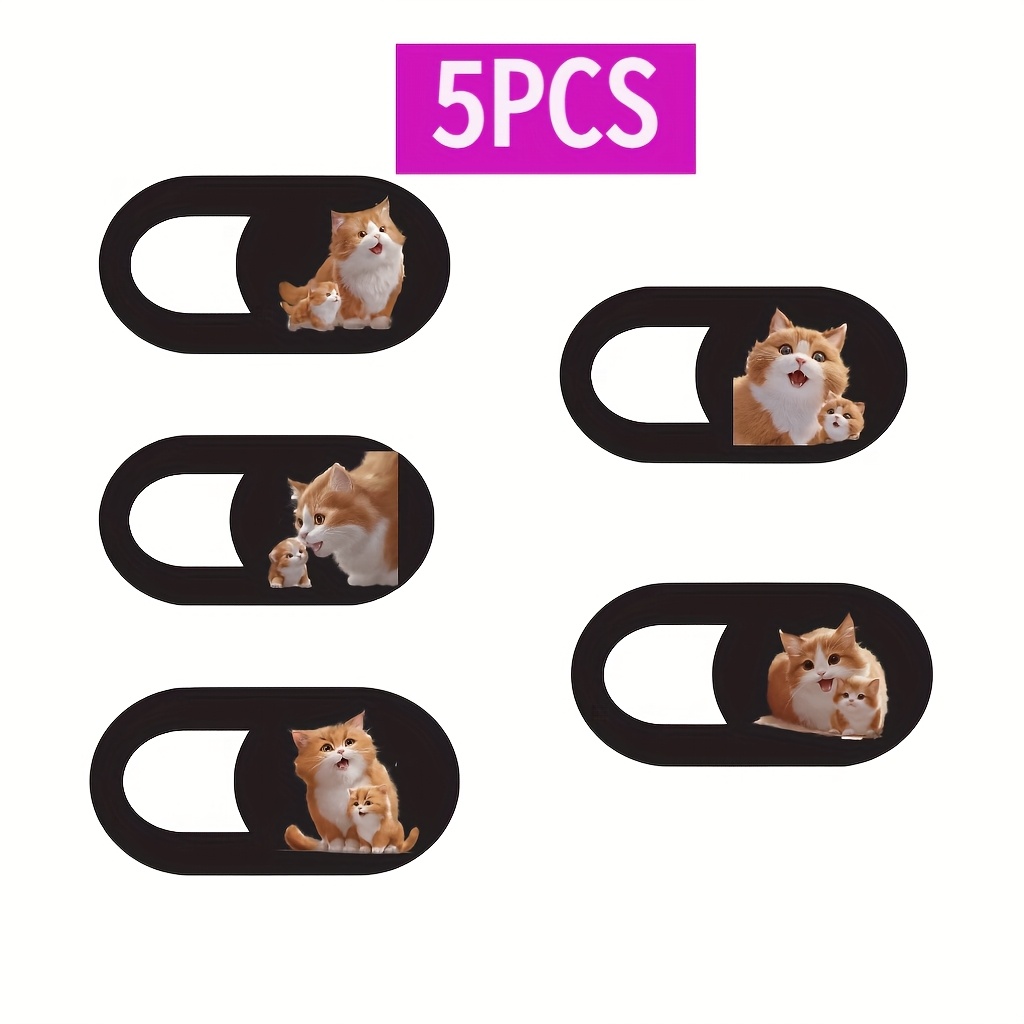 TEMU Ensemble de 5/10 protections de webcam chat - Cache-écran ultra-fins pour ordinateurs portables, téléphones et tablettes | Fabriqués en ABS non
