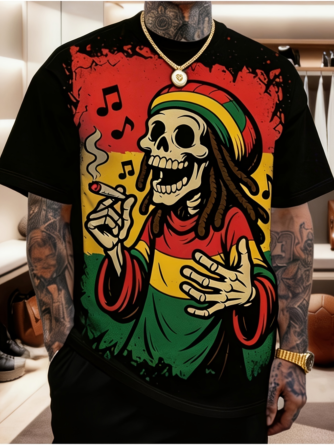 Printed Design – Not Textured *'s Short-Sleeve T-Shirt, European and * Hip-* Themed Crew Neck Top, Streetwear Trendy Casual Short-Sleeve Top, Suitable for *, Daily * T-Shirt
