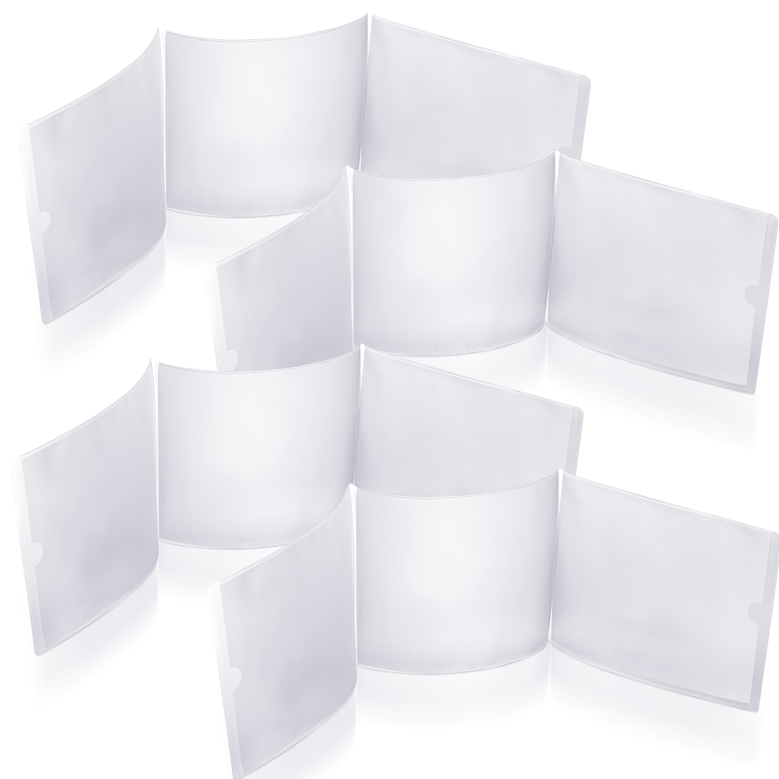 TEMU 4pcs 2026 Mahjong Card Protector Cover Holder Accessories 6 1/8" X4 3/4" Plastic Clear Large Scorecard Cover Mahjong Sleeve Case Gifts Fit Large
