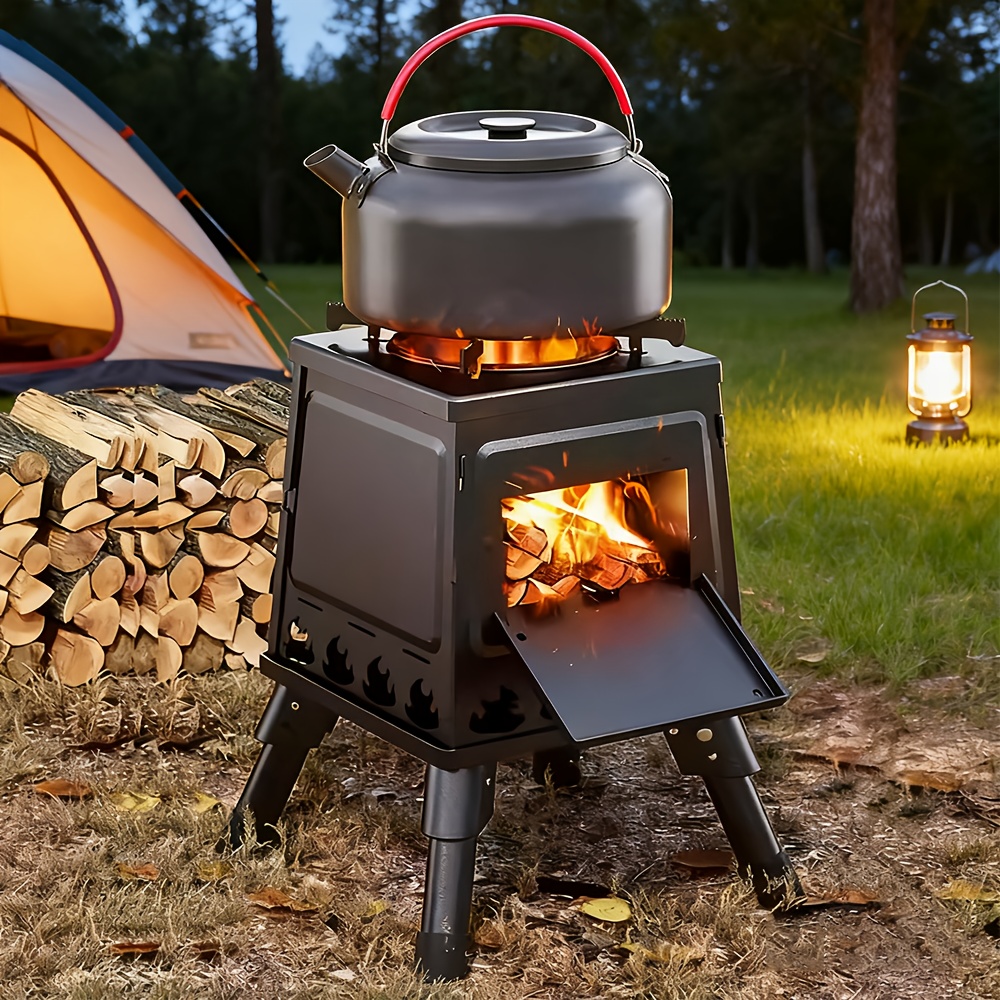 portable folding firewood stove for outdoor   campfire wood stove self driving picnic grill tools portable rocket stove multifunctional folding stove for picnic bbq camping