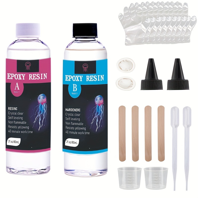 Crystal Clear Epoxy Resin Kit for Beginners, No Odor No Bubble No Yellowing  Art Resin Self-Leveling, Casting & Coating Resin for Art Crafts, Resin