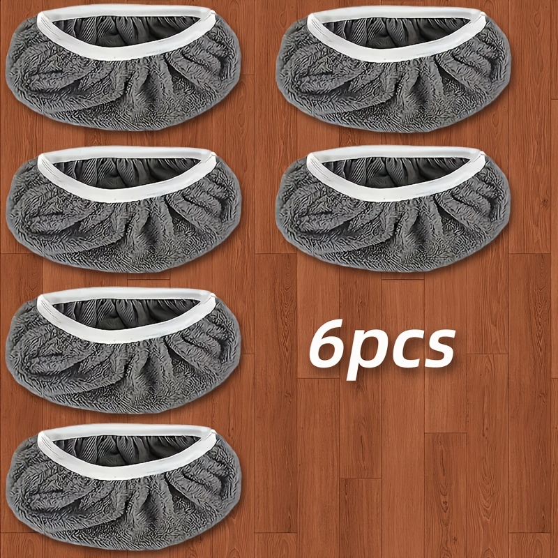 E-shop 6 Stück Wiederverwendbare Mopp-Pads Ersatz-Pads - Kompatibler Mopp, Nass- und Trockenreinigung, Waschbarer Mopp mit elastischen Kanten, Geeignet