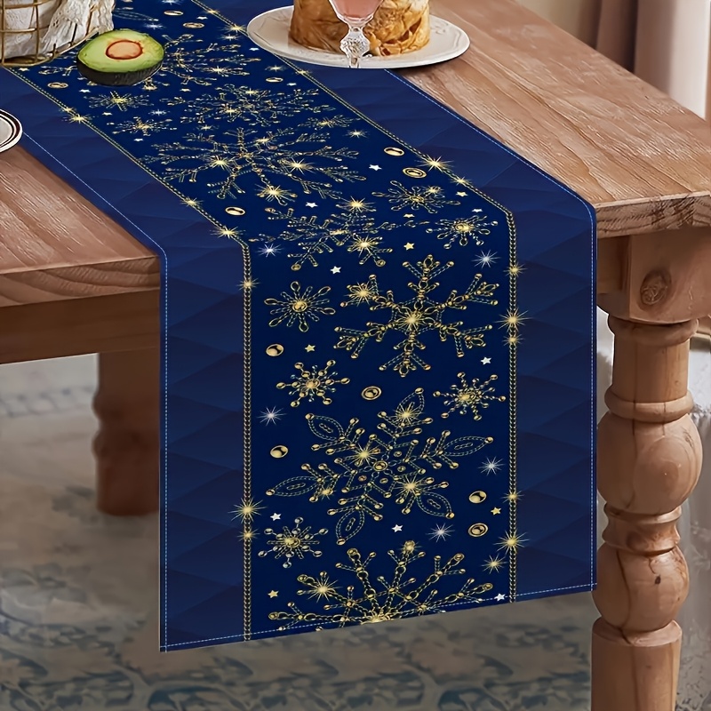 

1pc Table - Christmas , Rectangular Decor For & Dining, Parties, And