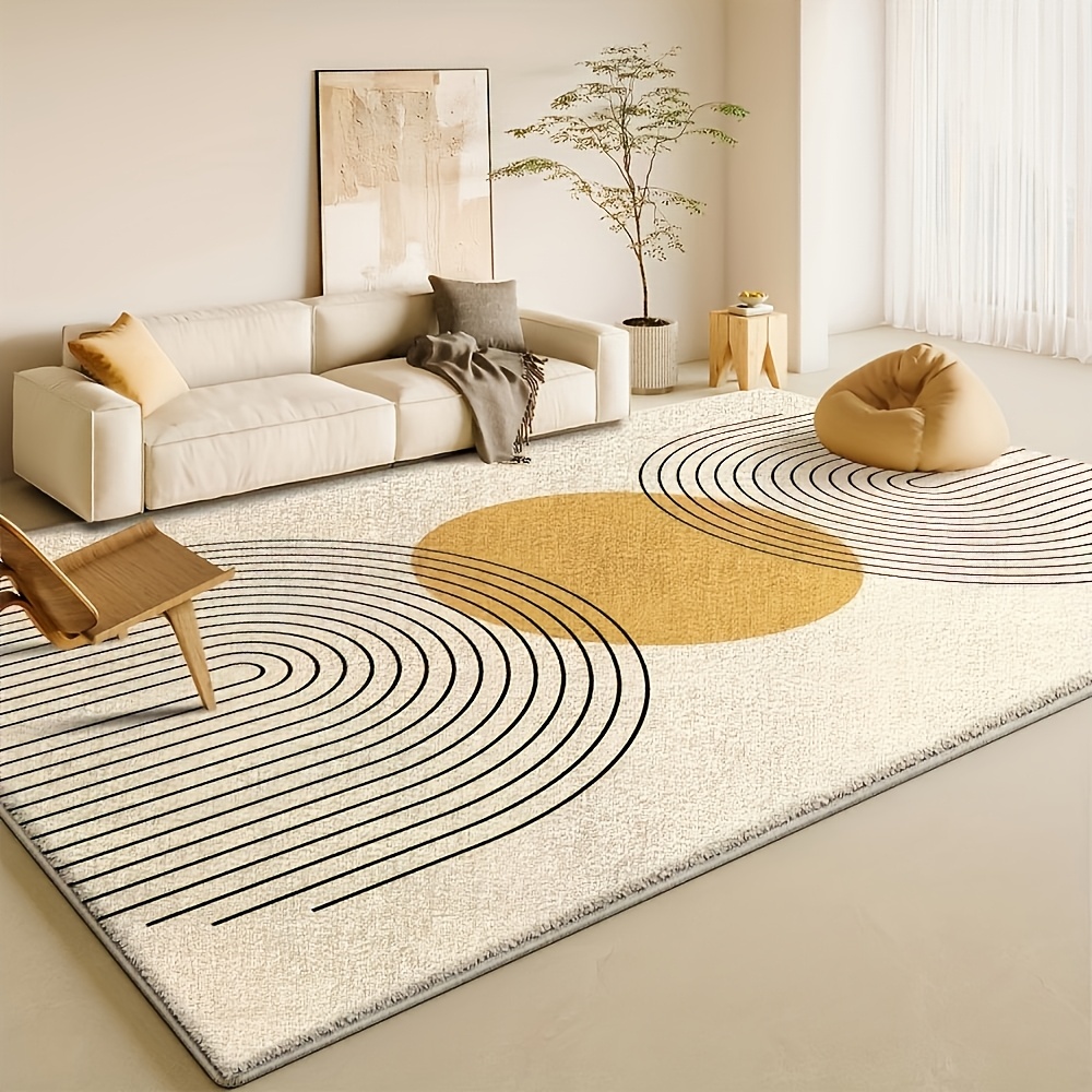 TEMU Luxurious Thick Non-slip Mat | Modern And Washable, In Multiple Sizes, A Comfortable Companion For Bedroom, Living Room, And Office Decor,