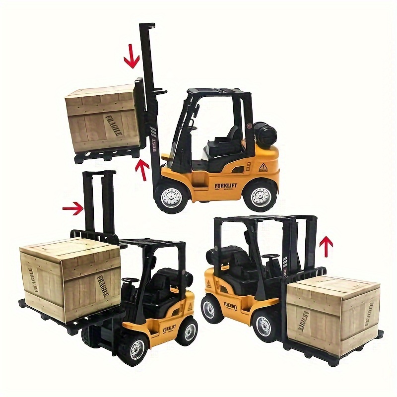 

Metal Alloy Forklift Truck Alloy Engineering Pull Back Truck Toy, Die-cast Construction Toy Truck Vehicle Toy, Simulation Alloy Toy Car For Boys And Girls, Construction Engineering Toy