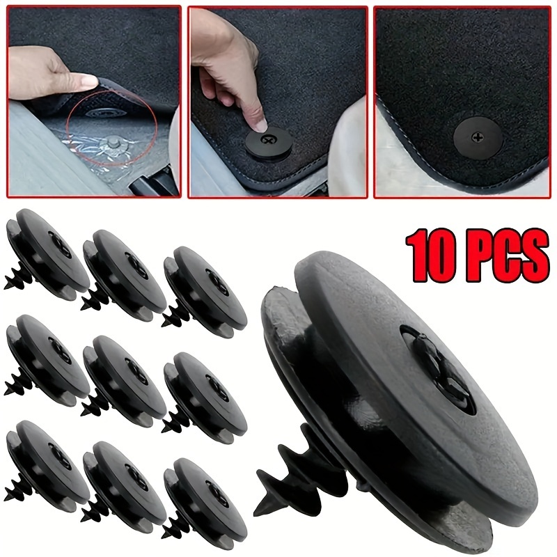 

Car Foot Mat Universal Carpet Plastic Fixed Foot Mat Anti-slip Rotating Anti-slip Button Round Carpet Fixed