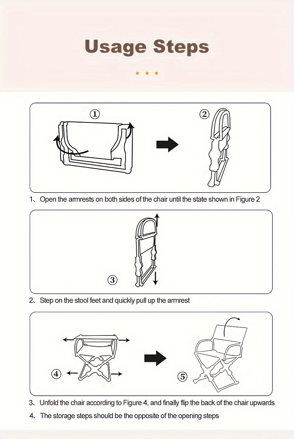 outdoor folding camping chair leisure chair back chair convenient and stable fishing chair light folding armchair suitable for outdoor camping travel dinner fishing leisure chair Product details 3