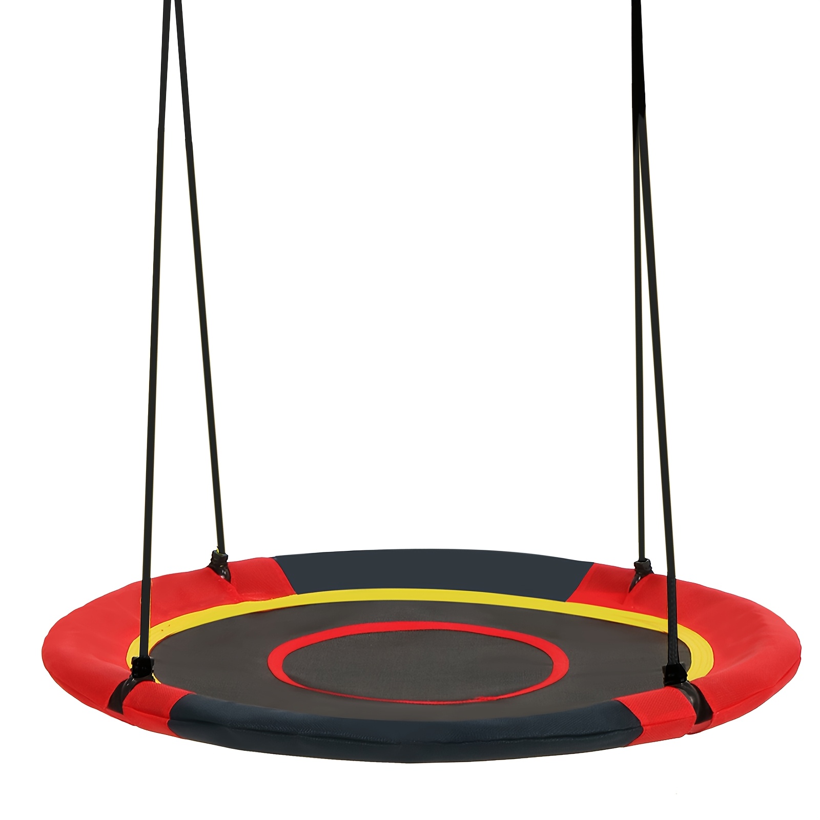 TEMU 1pc 40-43" Flying Saucer Swing For Outdoor Or Indoor, Fabric Tear & Uv Resistant, 360° Rotating With Adjustable Rope, Swing For Backyard Garden,