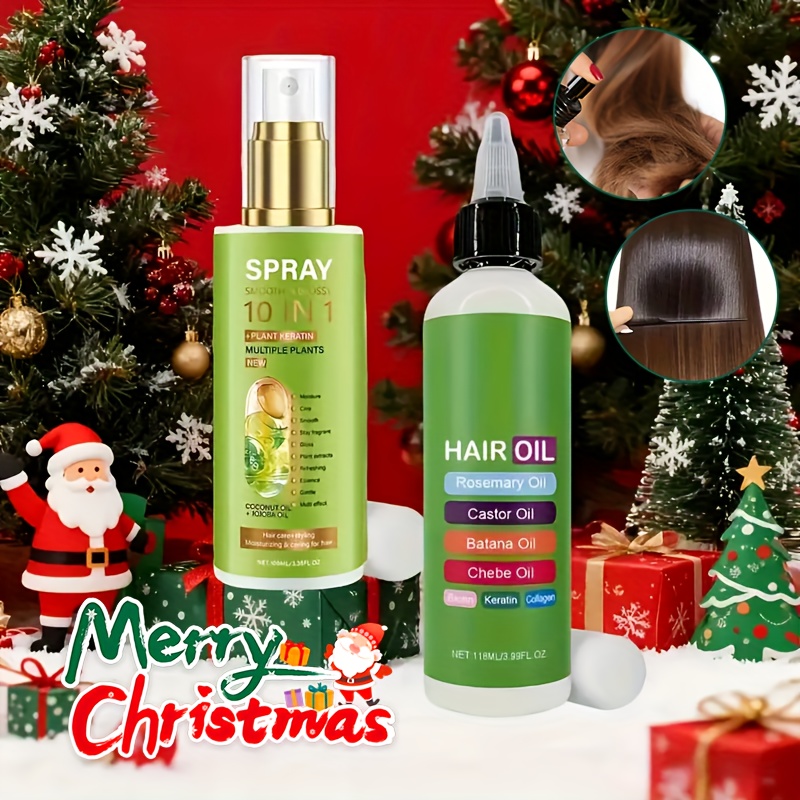 TEMU Ten & 1, 3.38oz, Smooth Hair, Salon Heat Protection Formula With Argan Oil, Keratin And Coconut Oil For Non-greasy Summer Use, For Highlighted Hair, Suitable For All Hair Types