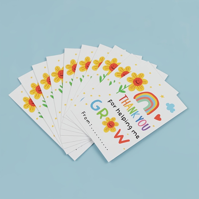 TEMU 10pcs/20pcs, Teacher Appreciation Thank You Cards, Colorful Messages For Teachers, Graduation, Back To School, Teacher's Day, Thank You For