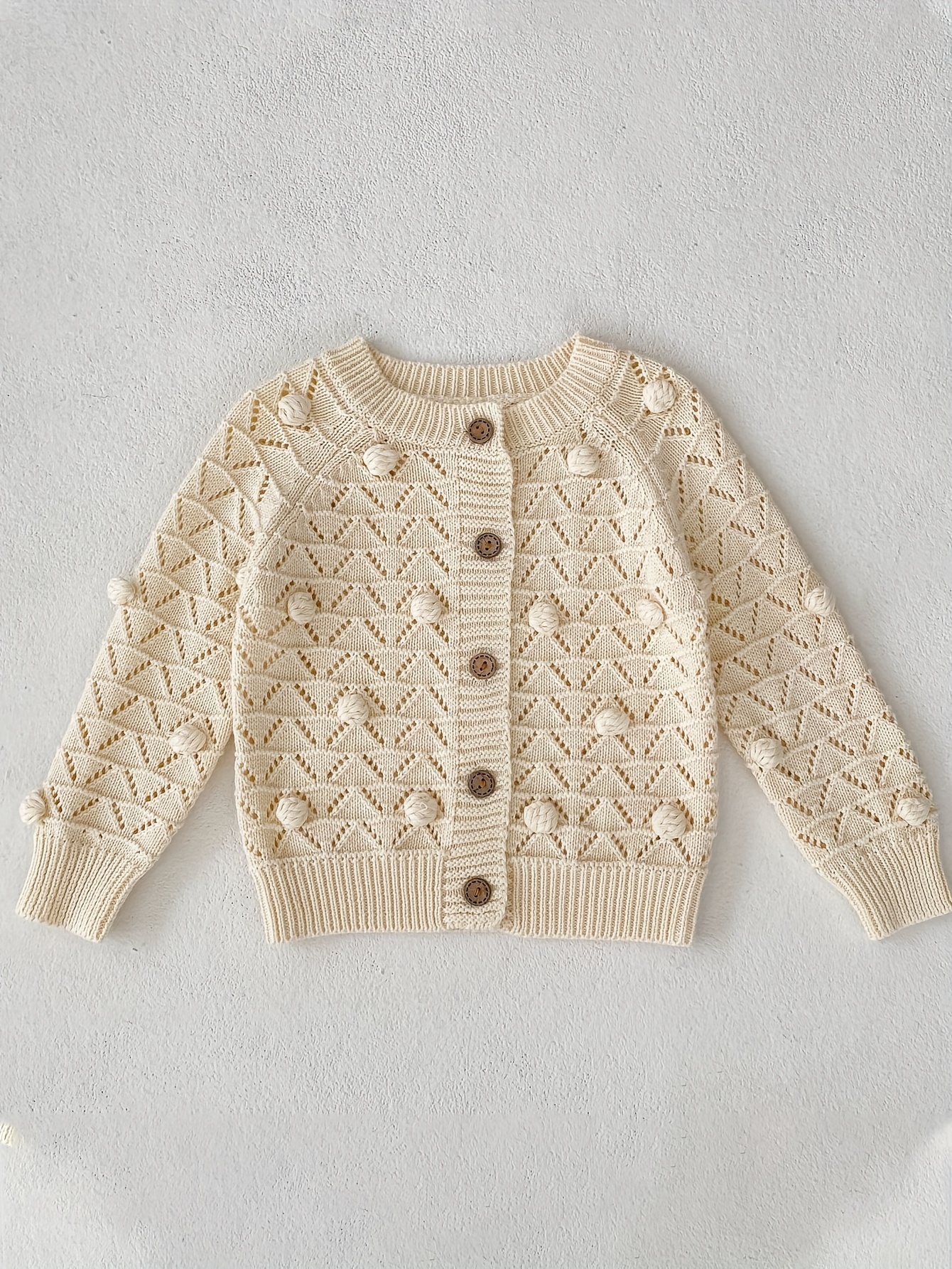 baby boys solid knit cardigan hollow handmade Temu South Africa