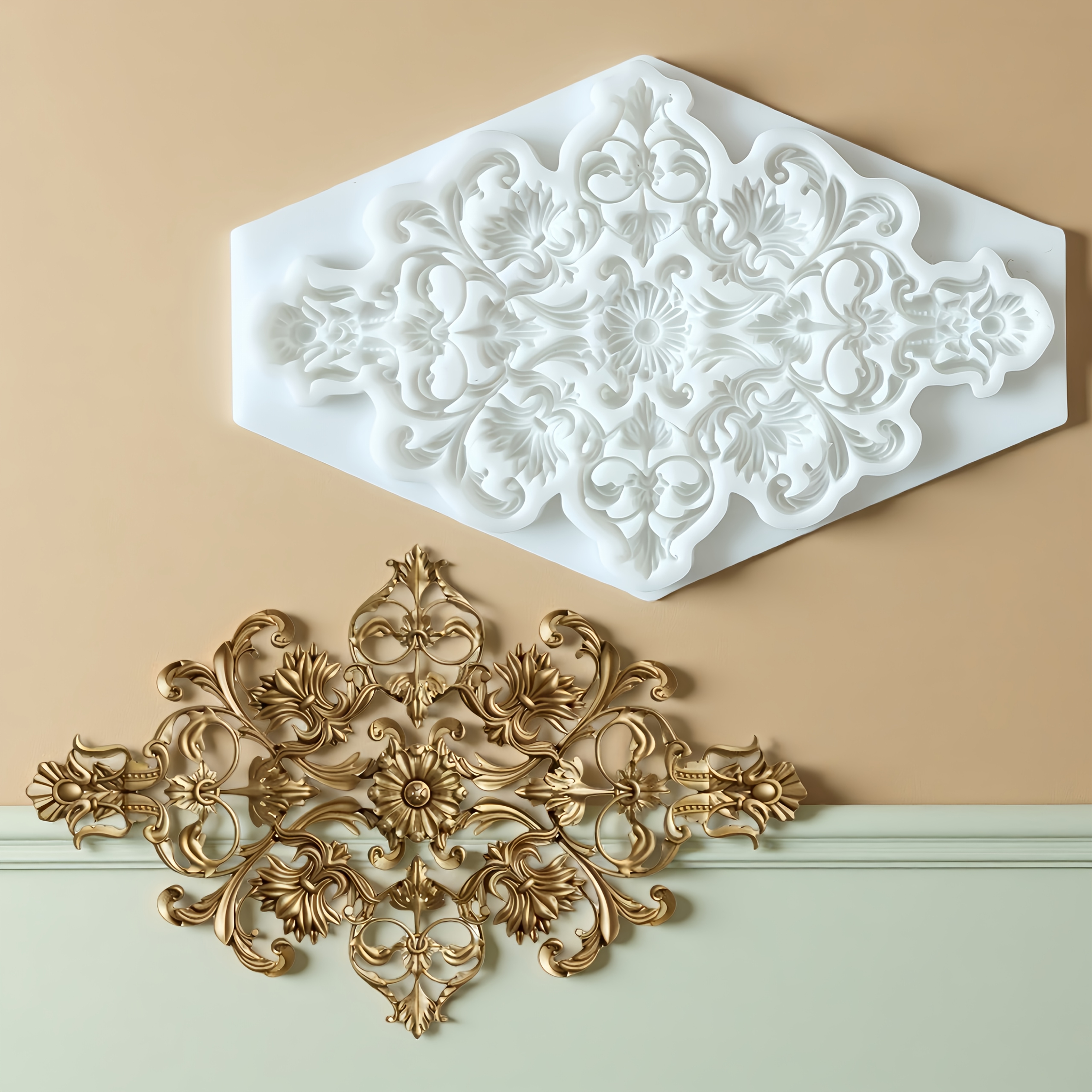 European Retro Style Relief Decoration Pattern Creative Cake Mold, Delicate And Delicate Drip Glue Mold, Cake Decoration Additions, Baking Mold