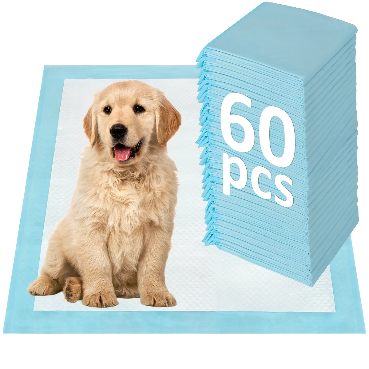 TEMU 240/120/60pcs Pet Training Pads, Disposable Pee Pads Leak-proof And Super Absorbent, Fast Drying Pet Piddle Pad And Potty Pads For Dogs, Cats,