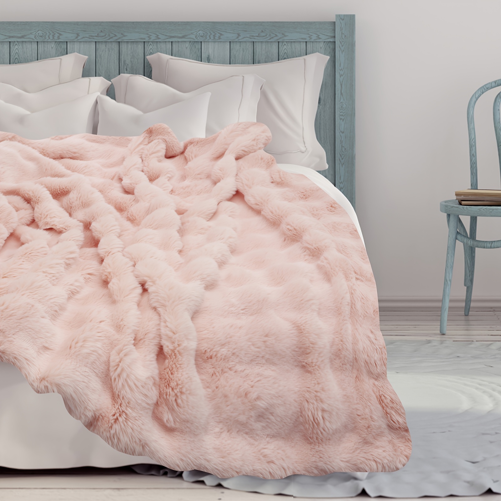 cherry pink plush throw blanket oversized soft cozy - Temu Canada