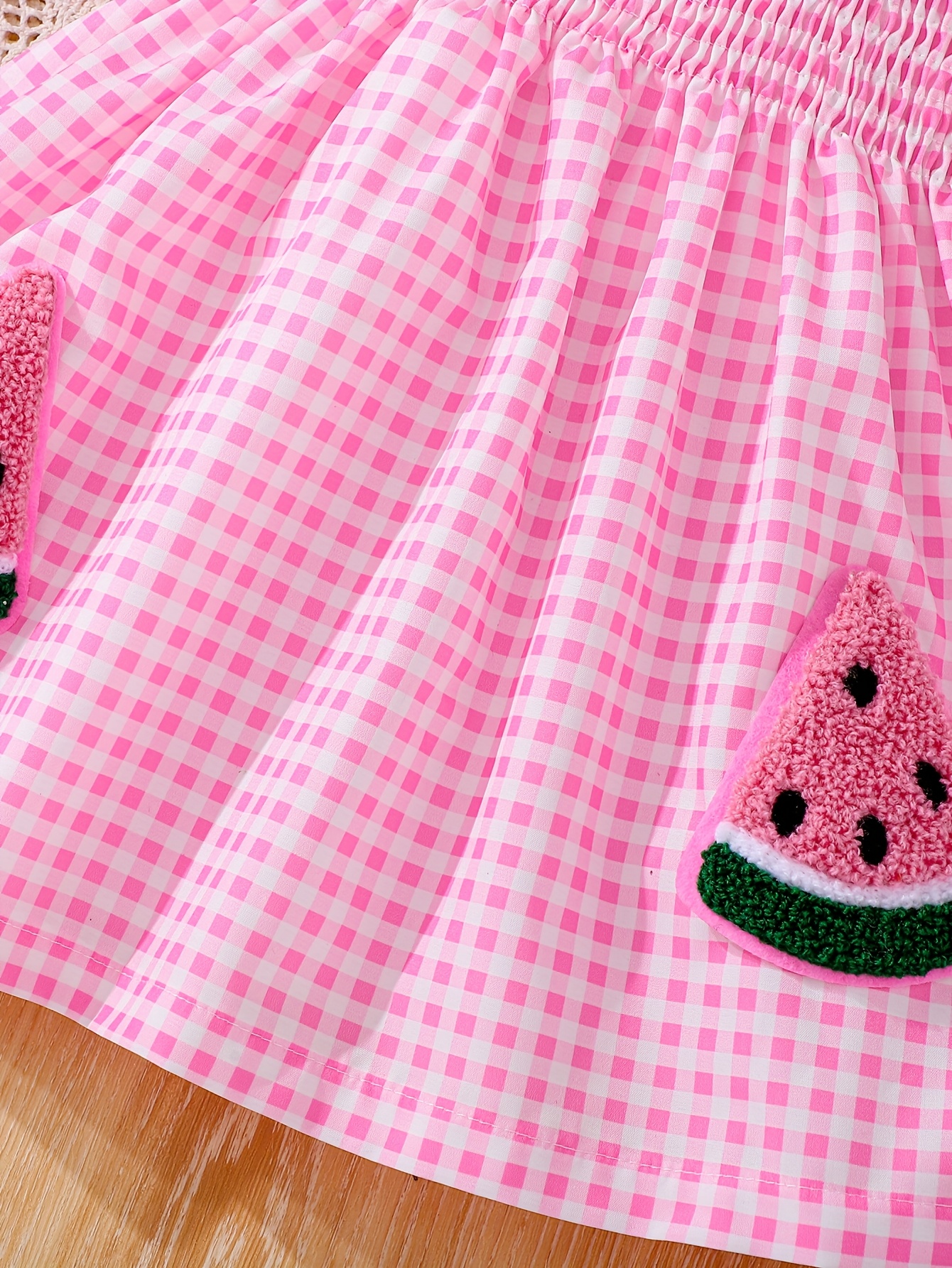 vestido verano sin bebé niña parches frutas cuadros Temu Colombia