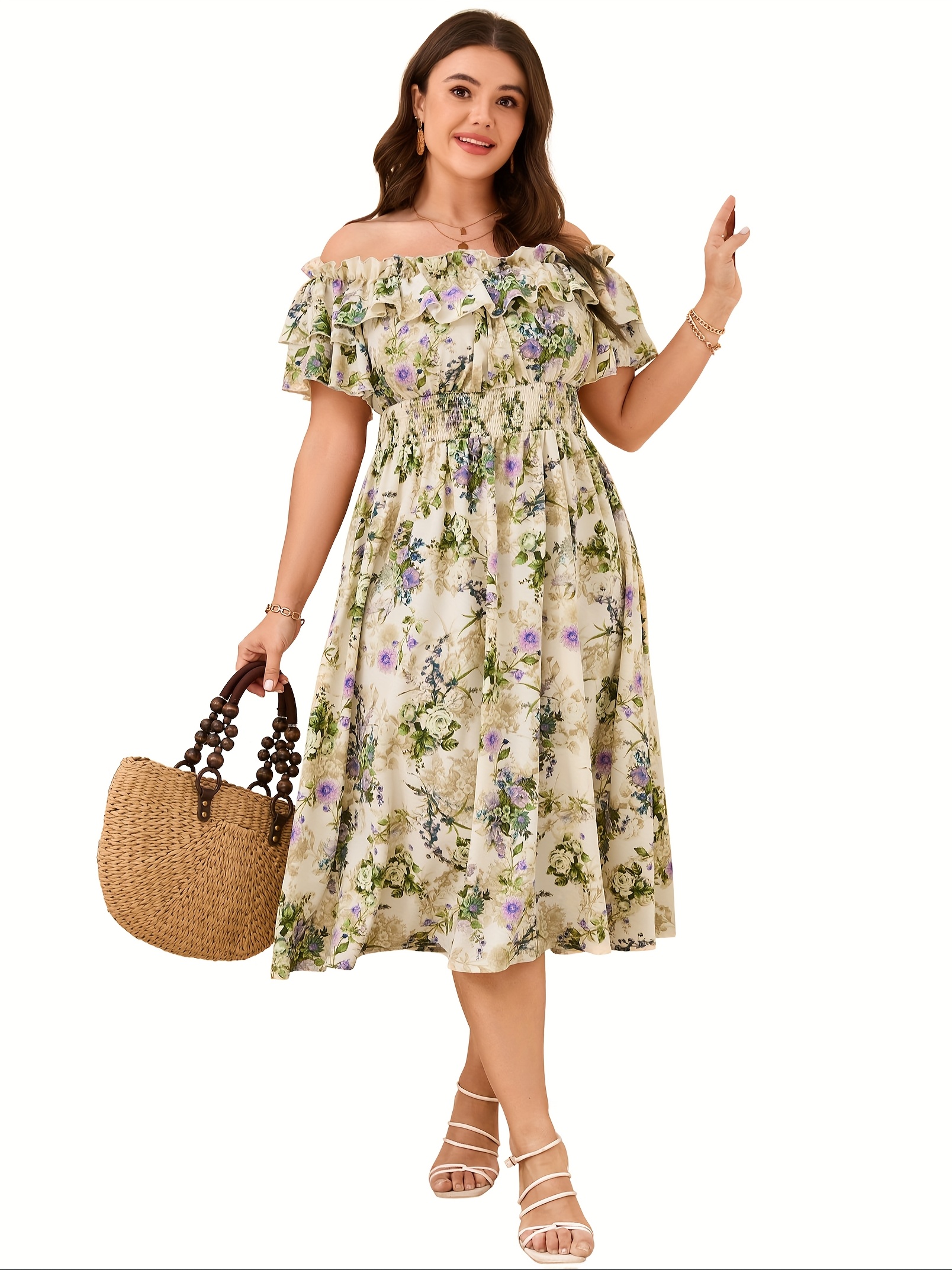 curvy women dress Adrianna Papell Plus Size 3/4-Sleeve Sheath Dress - Cabernet