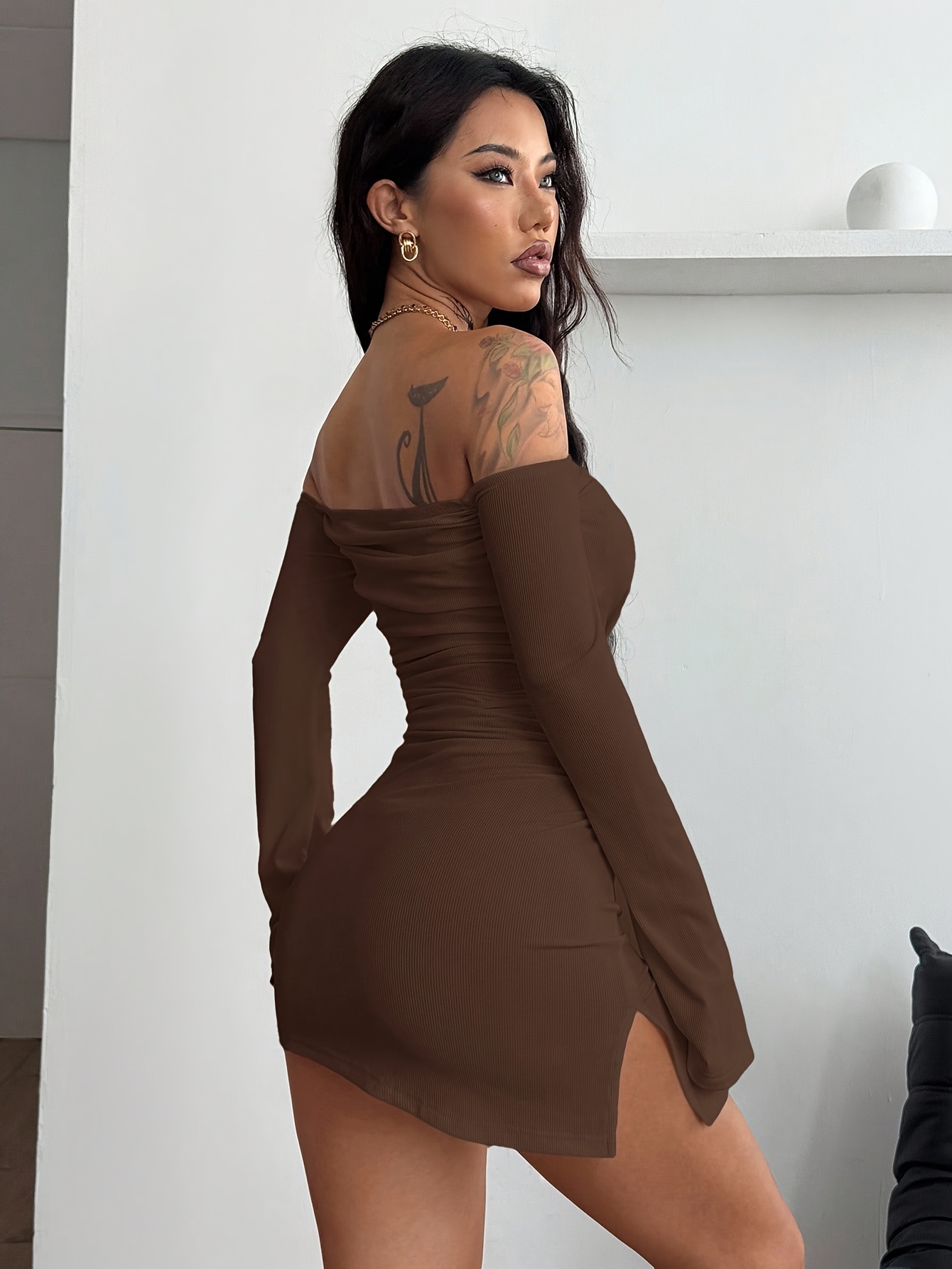 princess polly baby blue dress Short Tight Cocktail Party Dress with Embellishments– PromGirl main image 0
