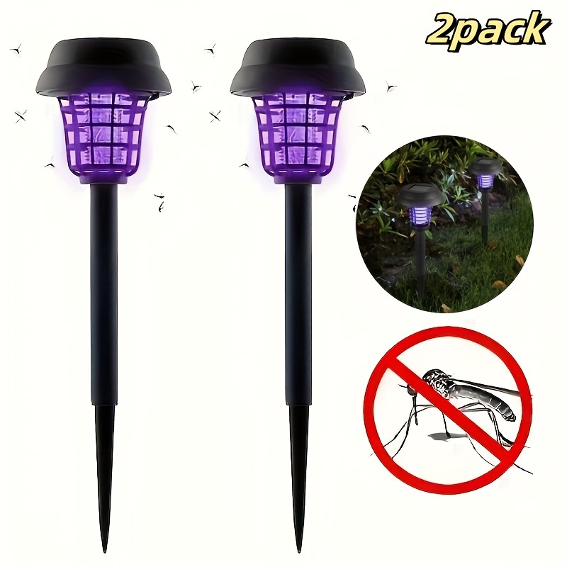 

1/2pcs Solar Bug Zapper Outdoor Trap Killer, Cordless & Rechargeable, Fly Zapper Catcher Lamp Decor Light For Patio Garden