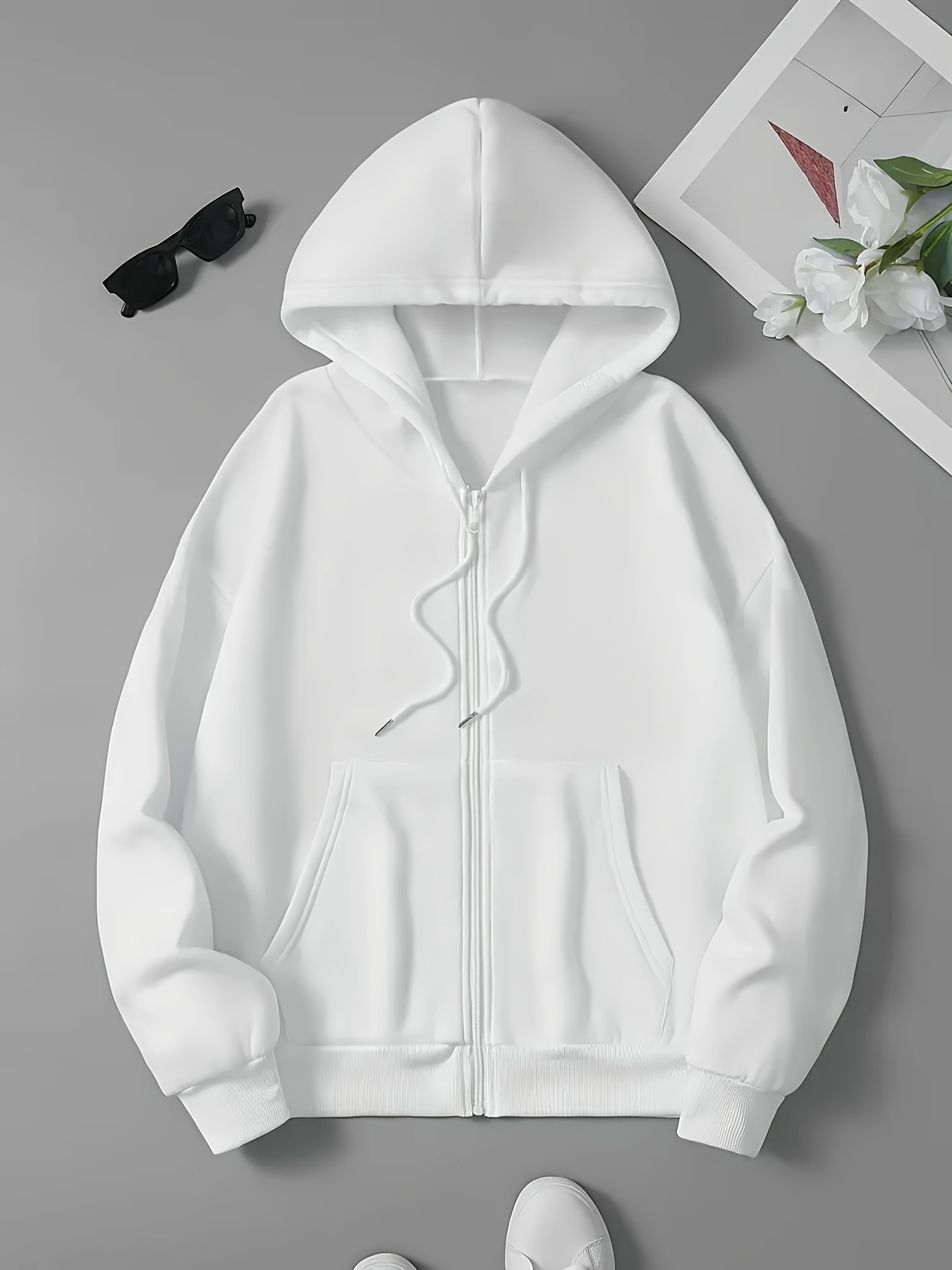 トップス theredthread S callifur zip hoodie white THEREDTHREAD / ザレッドスレッド】S zip up hoodie