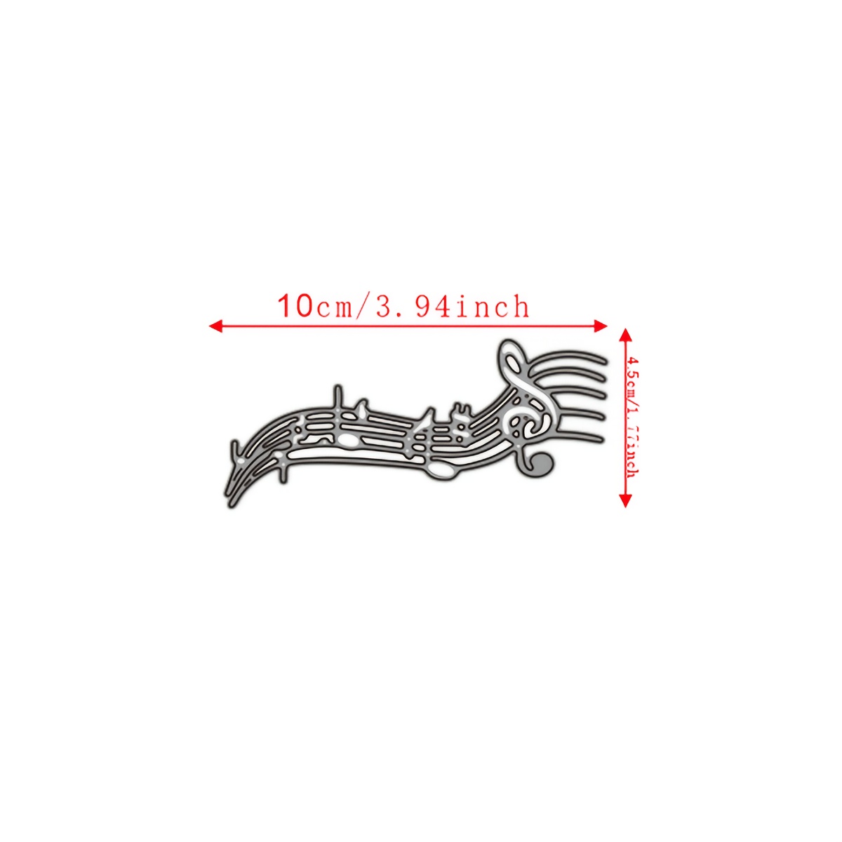 TEMU 1pc Motif de Coupe de Note de Musique En Métal - Idéal Pour Le Scrapbooking DIY, La Fabrication de Cartes Et Les En Papier, de L'artisanat |