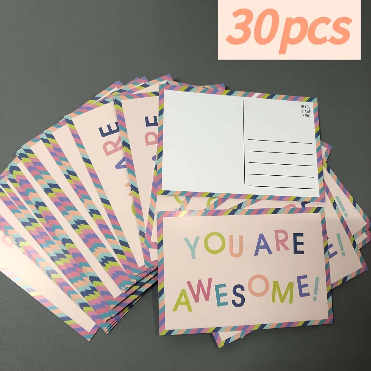 

30pcs You Are Awesome Card Postcard For Adults. Positive Affirmation Card, Goodwill Card, Employee Appreciation Gift Card 4x6 Inch