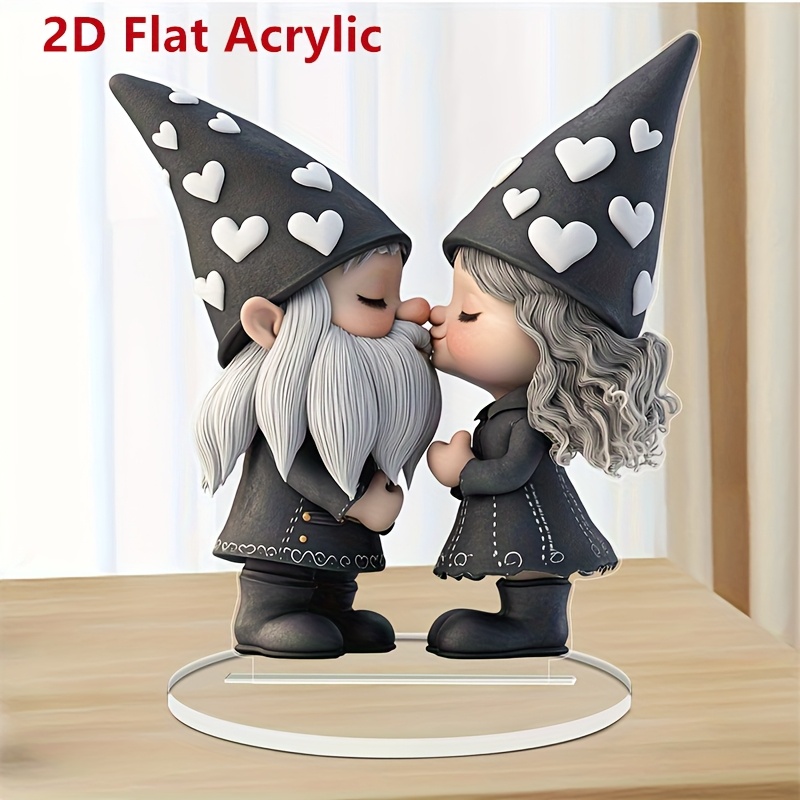 

1pc, Couple Acrylic Tabletop Decor, 2d Flat Acrylic Valentine's Day Desk Sign Plaque, Ideal For Bedroom, Cafe, Living Room, Office, Home, Garden, Indoor, Outdoor Art Ornament, Valentine's Day Gifts