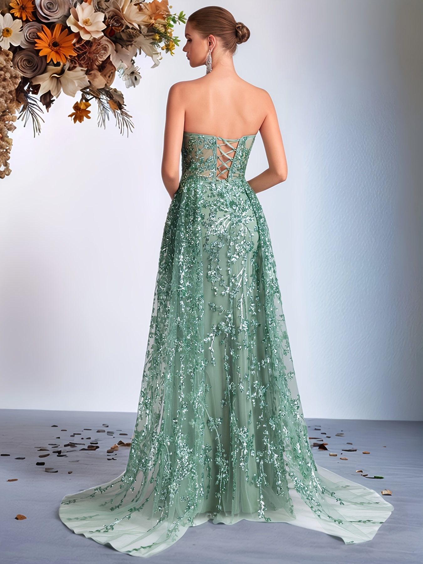 2025 beaded embroidery hollow long tassel split back strap - Temu Italy