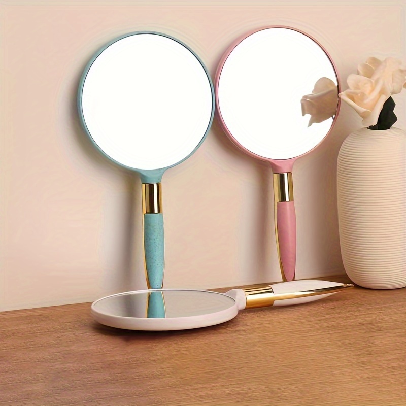 FRCOLOR Handspiegel Mit Griff – Retro Design Für Make-up, Salon & Unterwegs