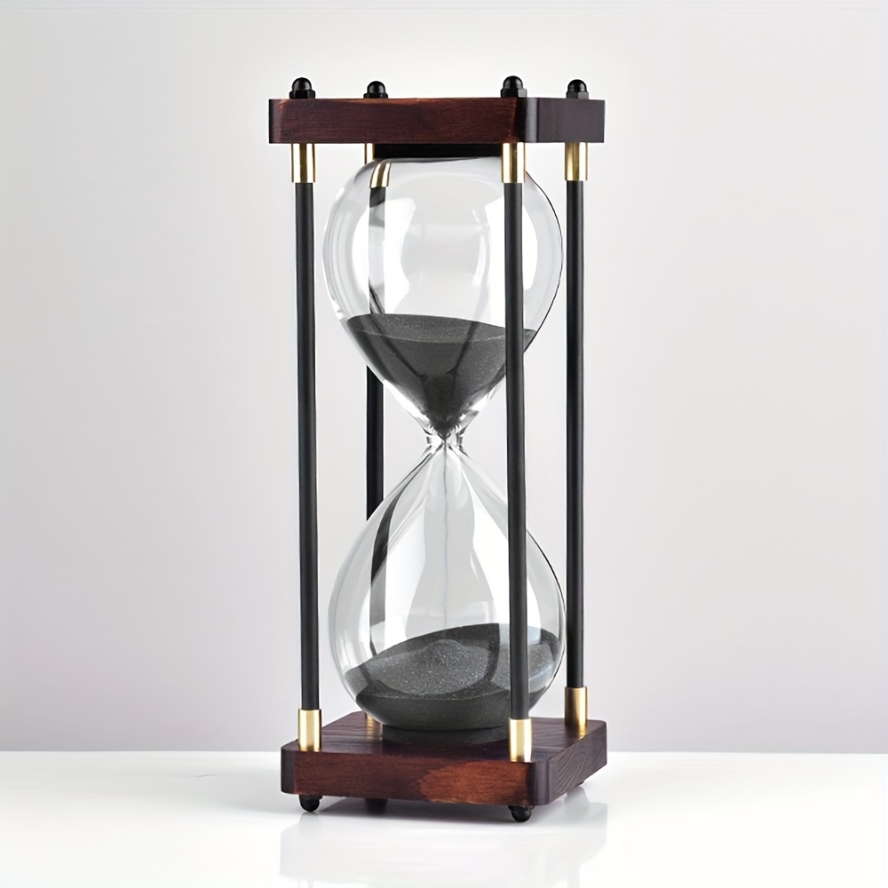 TEMU Vintage-inspired 60-minute Glass Timer Timer - Shatterproof, Home , Timer Decor