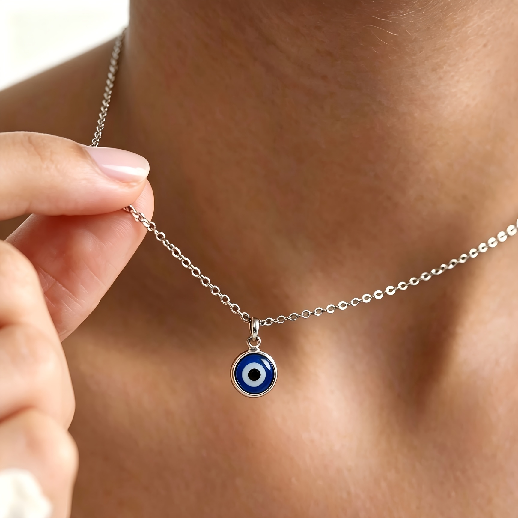 TEMU Collar minimalista de , collar mini con dije de acero inoxidable, regalo para ella, regalo religioso