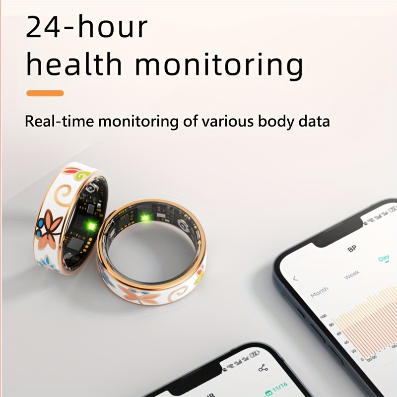 womens smart ring fitness sleep   with step distance calorie monitoring multiple sports   crystal charging case magnetic usb c charging fashionable engraving design high quality compatible with ios   perfect gift for women fitness tracking accessory elegant accessory durable touchscreen Product details 6