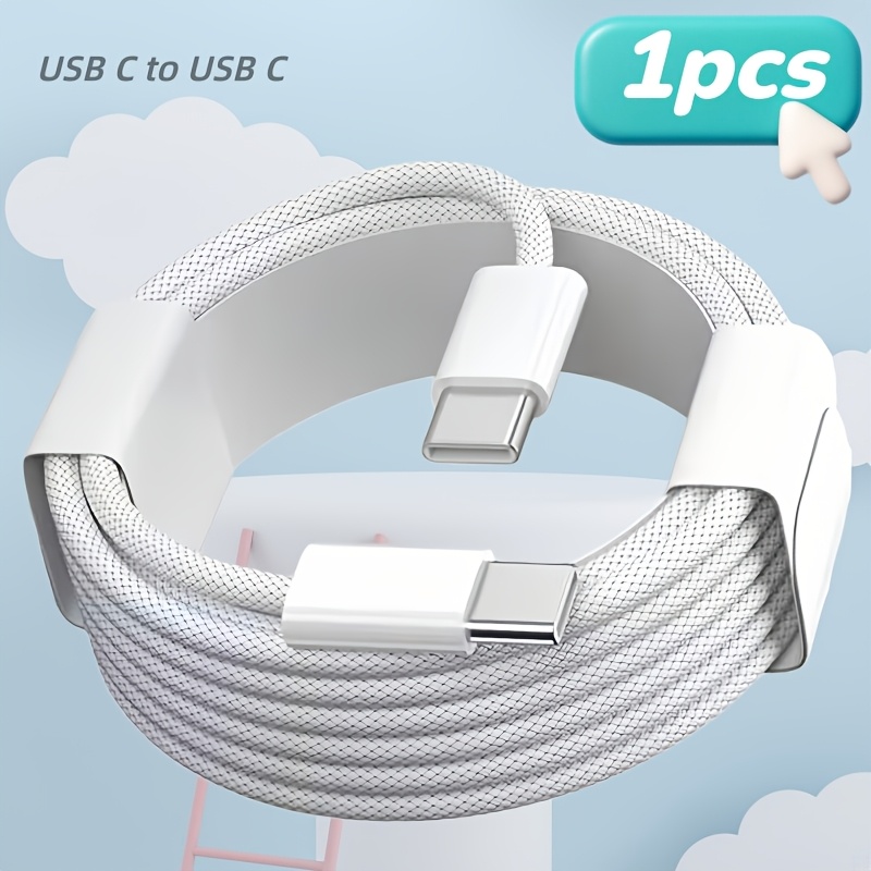 usb c to type c charging cable usb c charging and data cable compatible with iphone 17 16   pro 15 pro max 15 plus ipad pro macbook samsung s25 s24 s23 ultra xiaomi huawei samsung oneplus vivo oppo type c cable