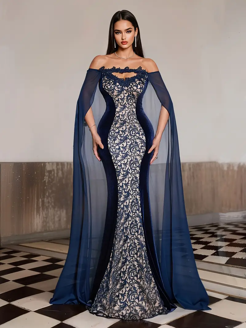 a floral velvet strapless dress women an elegant - Temu Oman a floral velvet strapless dress women an elegant - Temu Oman