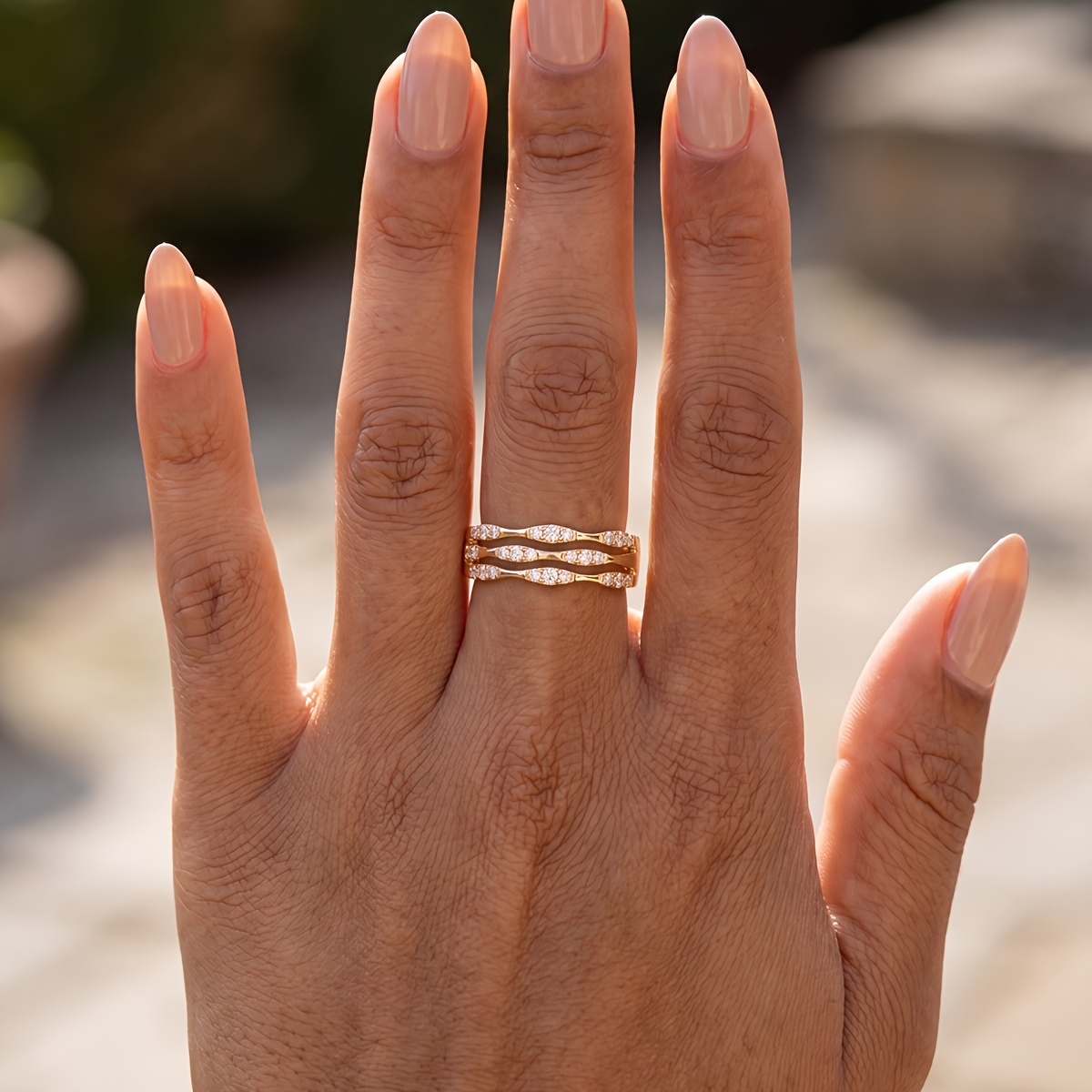 Women's Bamboo Multi-Circle Ring, Exquisite and Fashionable