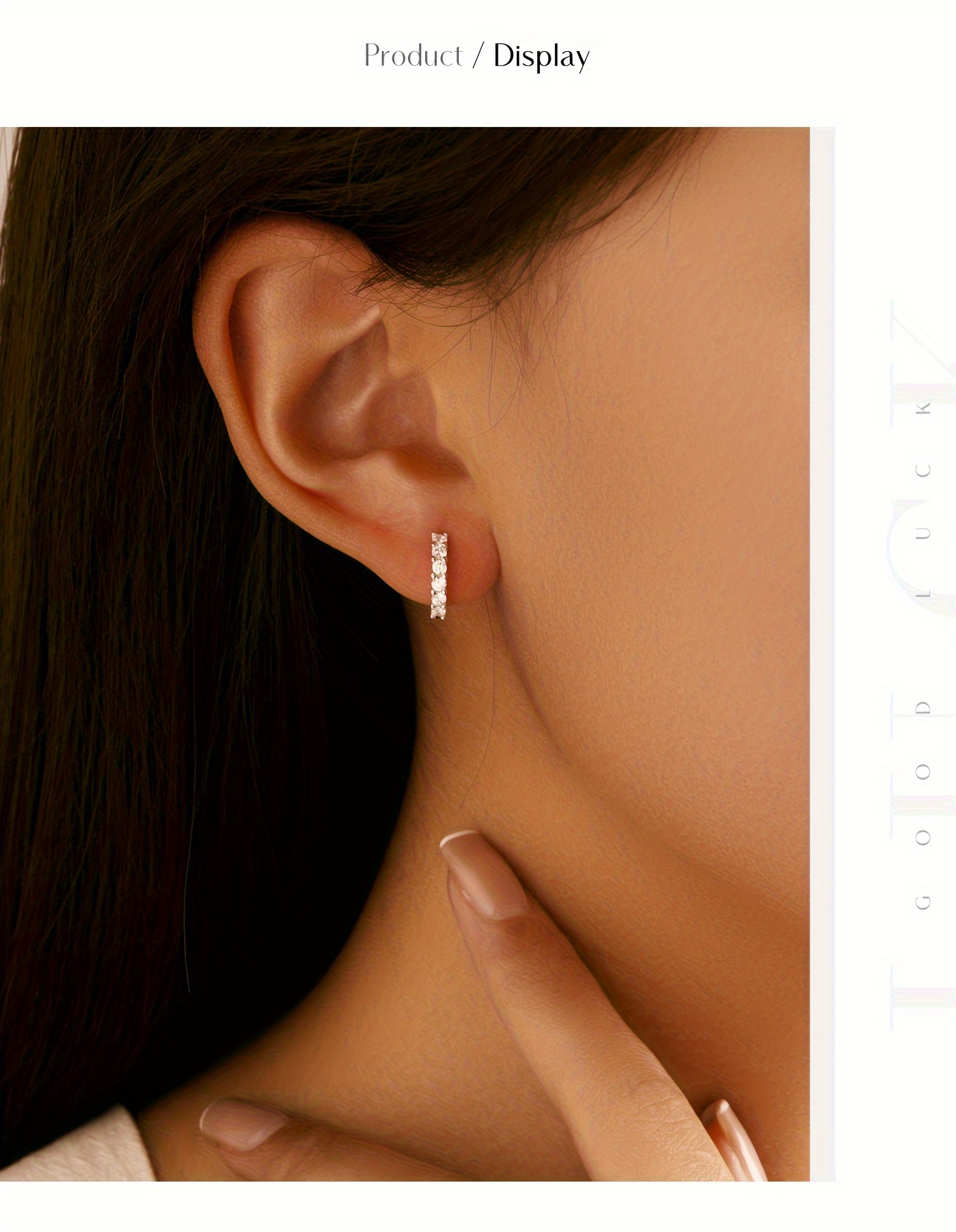 elegant moissanite hoop earrings for women s925 sterling silvery sparkling   diamond accents     special occasions details 5