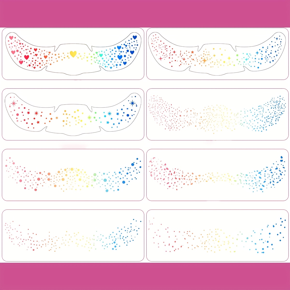 Image of 8 Sheets Glitter Freckle Stickers Rainbow Dot Tattoos Waterproof Temporary Tattoos For Party Holiday Decoration, Perfect For Christmas Halloween Music Festival