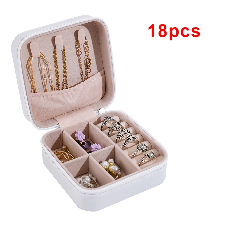 18pcs - Mini Jewelry Travel Case, Small Portable Jewelry Storage Box, Portable Display Storage Box, For Rings, Earrings, Necklaces, Christmas, Halloween, Thanksgiving Gifts"}, Jewelry Boxes