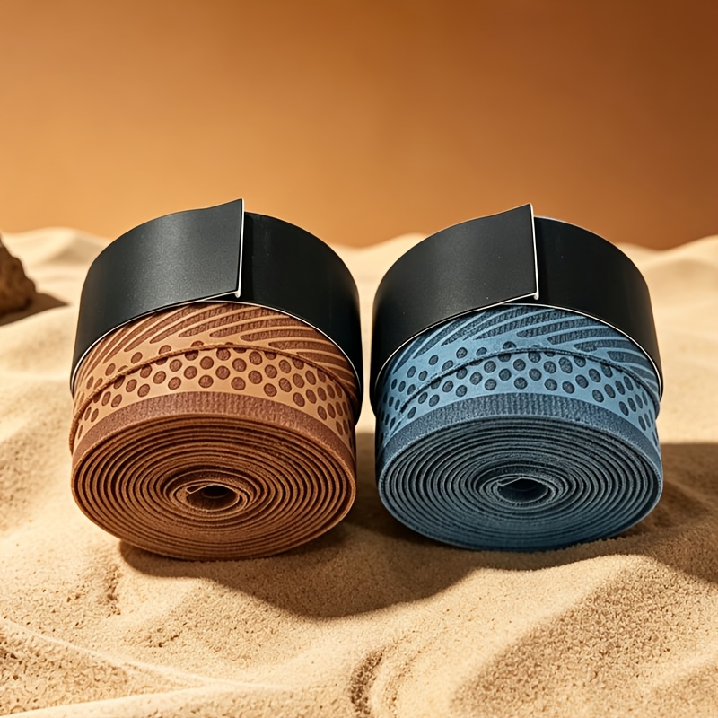 TEMU 2 pezzi Nastro per racchetta con texture opaca, guaine morbide ammortizzanti per impugnature, impugnatura esterna universale per sport